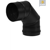 Колено BLACK (AISI 430/0,8мм) 90* 3-х секц. д.150 